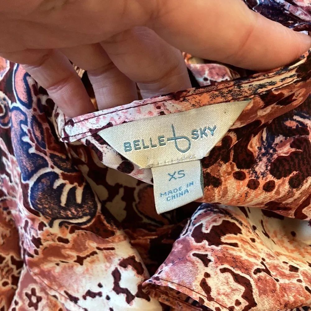 Pink Floral Cold Shoulder RuffleTop - Picture 14 of 16